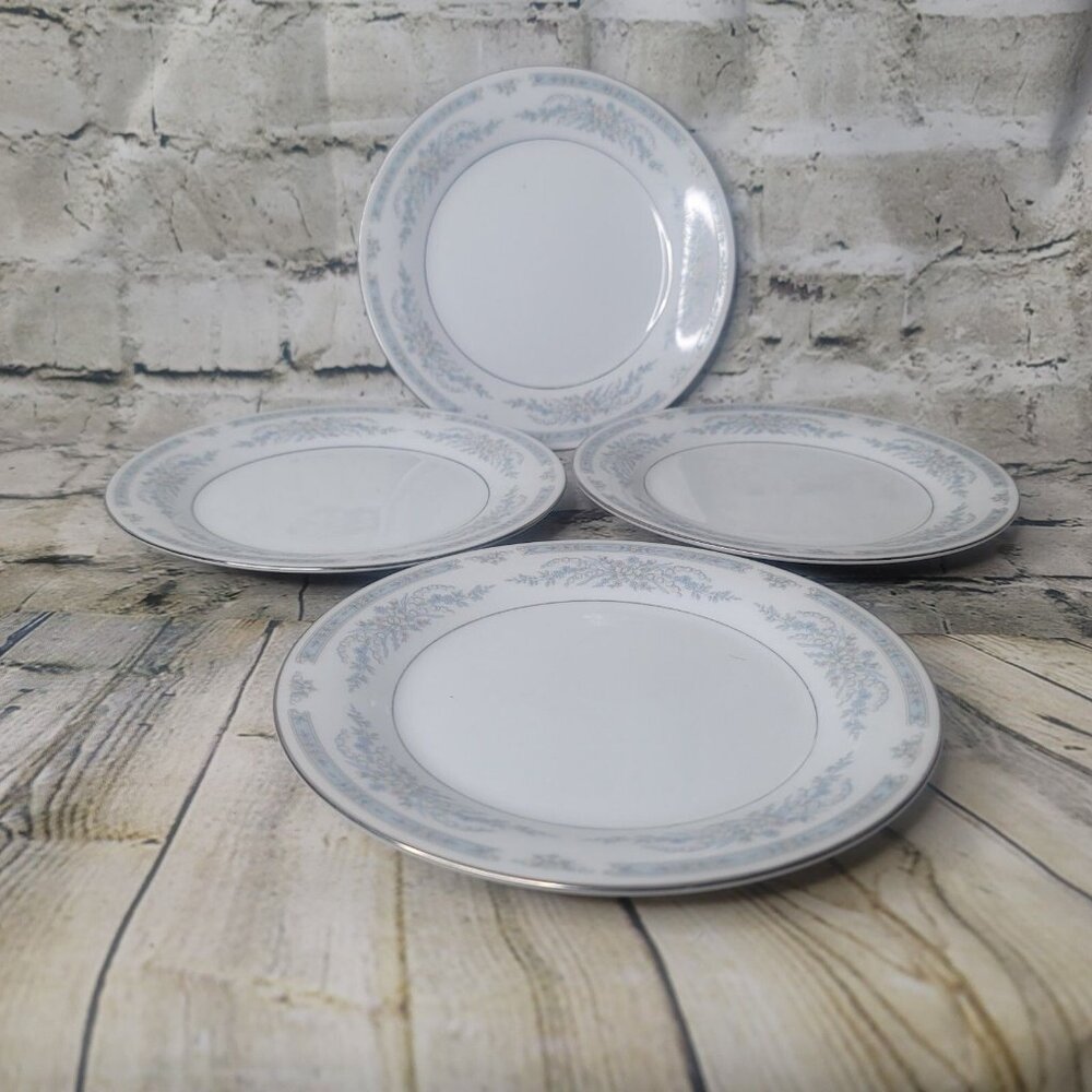 Crown Ming Fine China Jian Shiang Bread Plates  7.5” set 4 Vintage Cottage